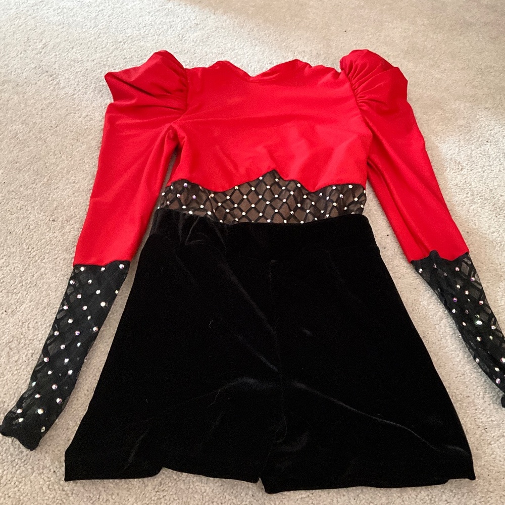 Revolution Zero to Sixty Dance/Halloween Costume  - Red/Black, Small Adult